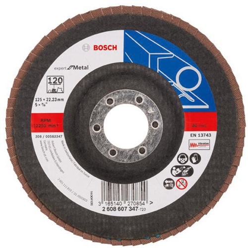 Bosch Fächerschleifscheibe X551 Expert for Metal Scheiben-D.125mm Körnung120 gewinkelt