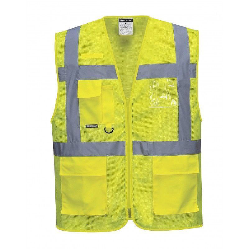 PORTWEST Warnschutzweste ATHEN MESH AIR EXEKUTIV gelb (C376)