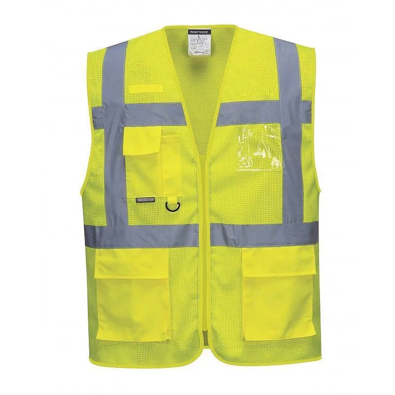 PORTWEST Warnschutzweste ATHEN MESH AIR EXEKUTIV gelb (C376)