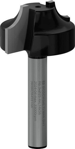 Bosch Profilfräser E Arbeits-L.14mm D.25,4mm L.46mm Schaft 6mm Radius 6,3mm