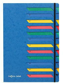 PAGNA Ordnungsmappe Deskorganizer 24141-02 DIN A4 12tlg. Pressspan bl
