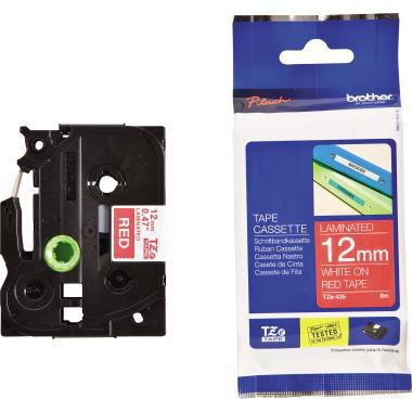Brother Schriftbandkassette TZE435 12mmx8m laminiert ws auf rt