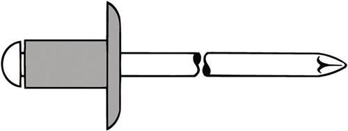 Blindniet Nietschaft dxl 4,0x12,0mm K12 Alu/Stahl 500 St.GESIPA