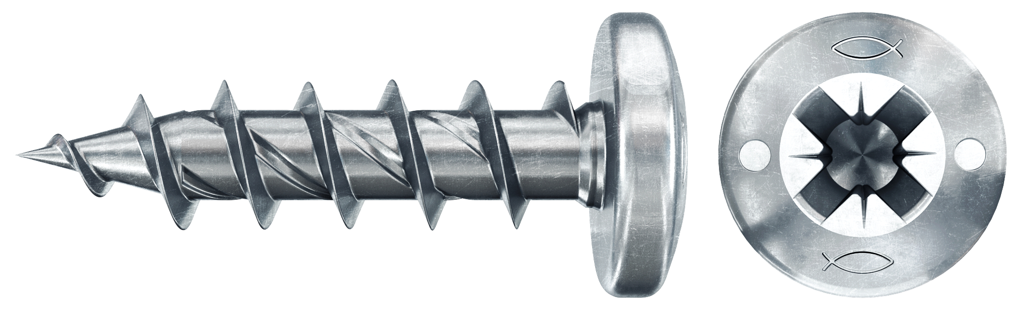fischer PowerFast FPF II PTF 4,5 x 20 BC 200 Panhead mit Innenstern TX Vollgewinde galvanisch verzinkt, blau passiviert