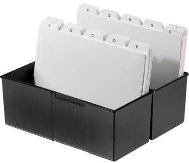 HAN Karteikasten 975-13 DIN A5 quer max. 450Karten PS schwarz