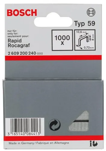 Bosch Feindrahtklammer Typ 59 BxL 10,6x8mm Dicke 0,72mm 1000er Pack