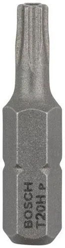 Bosch Schrauberbit Extra-Hart ISO 1173 C6.3 T20H L.25mm 1/4Zoll-Außen-6kt 2er Pack