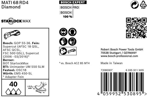 Bosch Segmentsägeblatt EXPERT Corner Blade MATI 68 RD4 B.68mm L.30mm 10 St. 