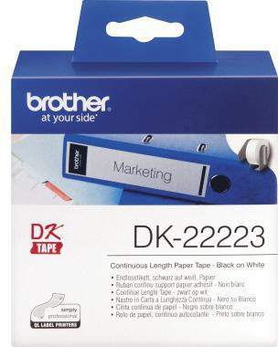 Brother Endlosetikettenrolle DK22223 50mmx30,48m weiß