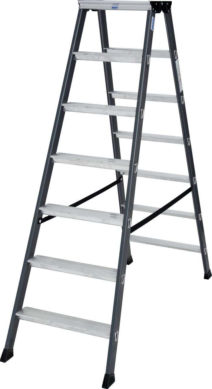 Krause MONTO SePro D Stufen-DoppelLeiter eloxiert 2x7 Stufen