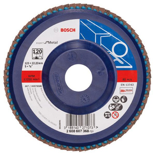 Bosch Fächerschleifscheibe X551 Expert for Metal Zirkonkorund 