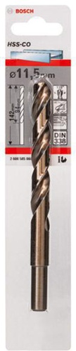 Bosch Metallbohrer HSS-Co DIN338 Arbeits-L.94mm D.11,5mm L.142mm