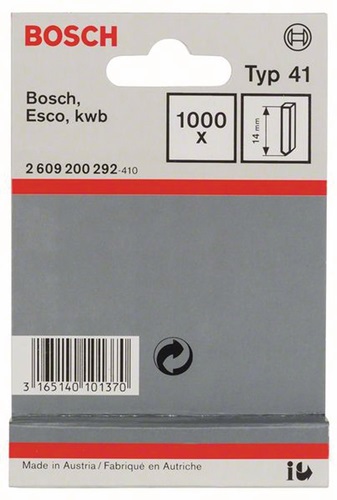 Bosch Tackerstift Typ 41 1000-tlg.L.14mm f.Tacker von /Kwb/Novus 