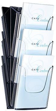 SIGEL Wandprospekthalter LH135 für DIN A4 3Fächer Acryl glasklar