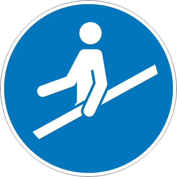 Krause Warnschild "Handlauf benutzen" (12 Stück)