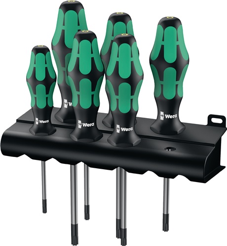 Schraubendrehersatz 367/6 TORX BO 6-tlg.TORX® m.Bohr.2K-Griff Rundkl.WERA