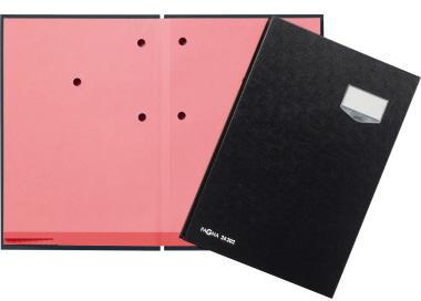 PAGNA Unterschriftenmappe de Luxe 24202-04 20Fächer Pappe schwarz