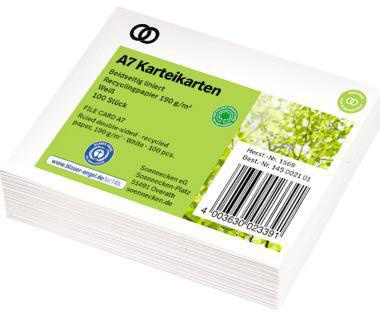 Soennecken Karteikarte oeco 1569 RC A7 liniert 100 St./Pack.