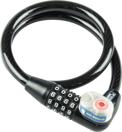 Zweiradschloss 230 L L.65 cm Seil-D.10mm Zahlenrollen 4 BURG-WÄCHTER