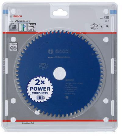Bosch Kreissägeblatt Expert for Aluminium D.210mm Bohrung 30mm 66Zähne HLTCG