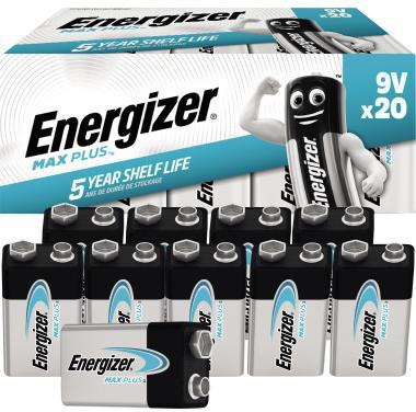 Energizer Batterie Max Plus E301323202 9V/E-Block/6LR61 20 St.