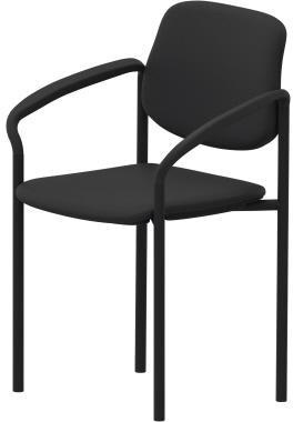 NowyStyl Besucherstuhl STYL ARM 4Fuß gepolstert sw/an