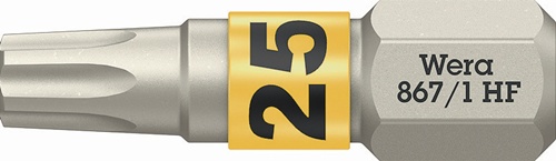 Bit 867 TORX® HF 1/4 Zoll TX 25 L.25mm m.Farbleitsystem WERA
