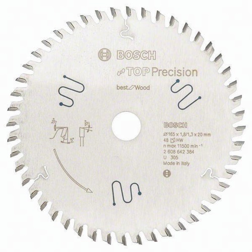 Bosch Kreissägeblatt AD 165mm Z48 WZ Bohr.20mm Schnitt-B.1,8mm HM