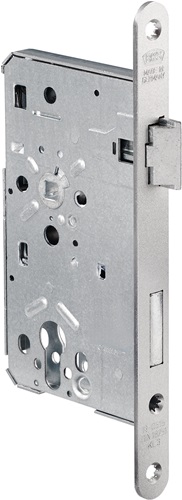 Objekt-Einsteckschloss 0515 PZW 24/ 65/72/8mm DIN R alufin.silber rd Kl 3 Zinkd.