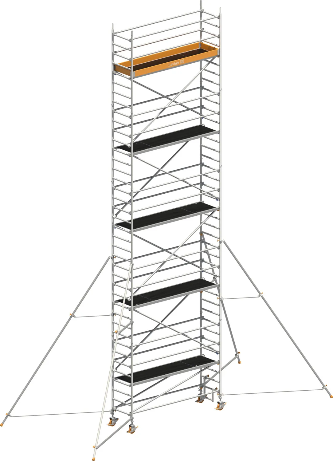 Layher Fahrgerüst Uni Standard P2 mit Gerüststützen - 5 m Typ: 1401149 | SH: 9,2 m / AH: 11,20 m