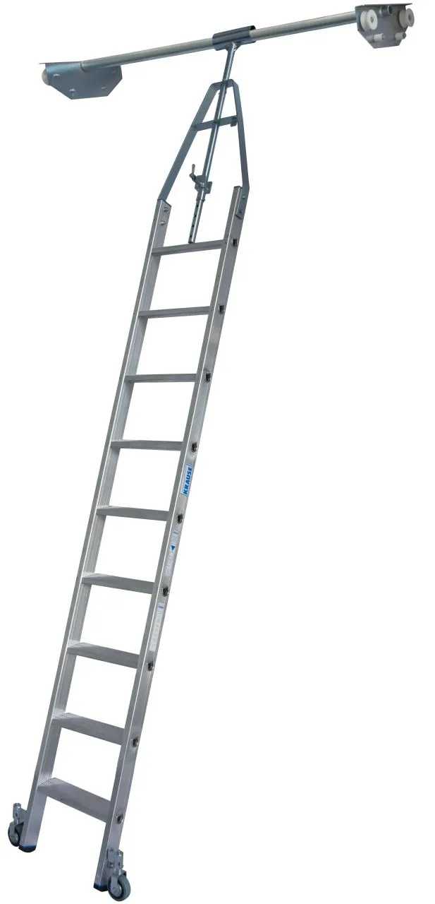 Krause STABILO Stufen-RegalLeiter Doppelregal Rundrohr-Schienenanlage 1x9 Stufen