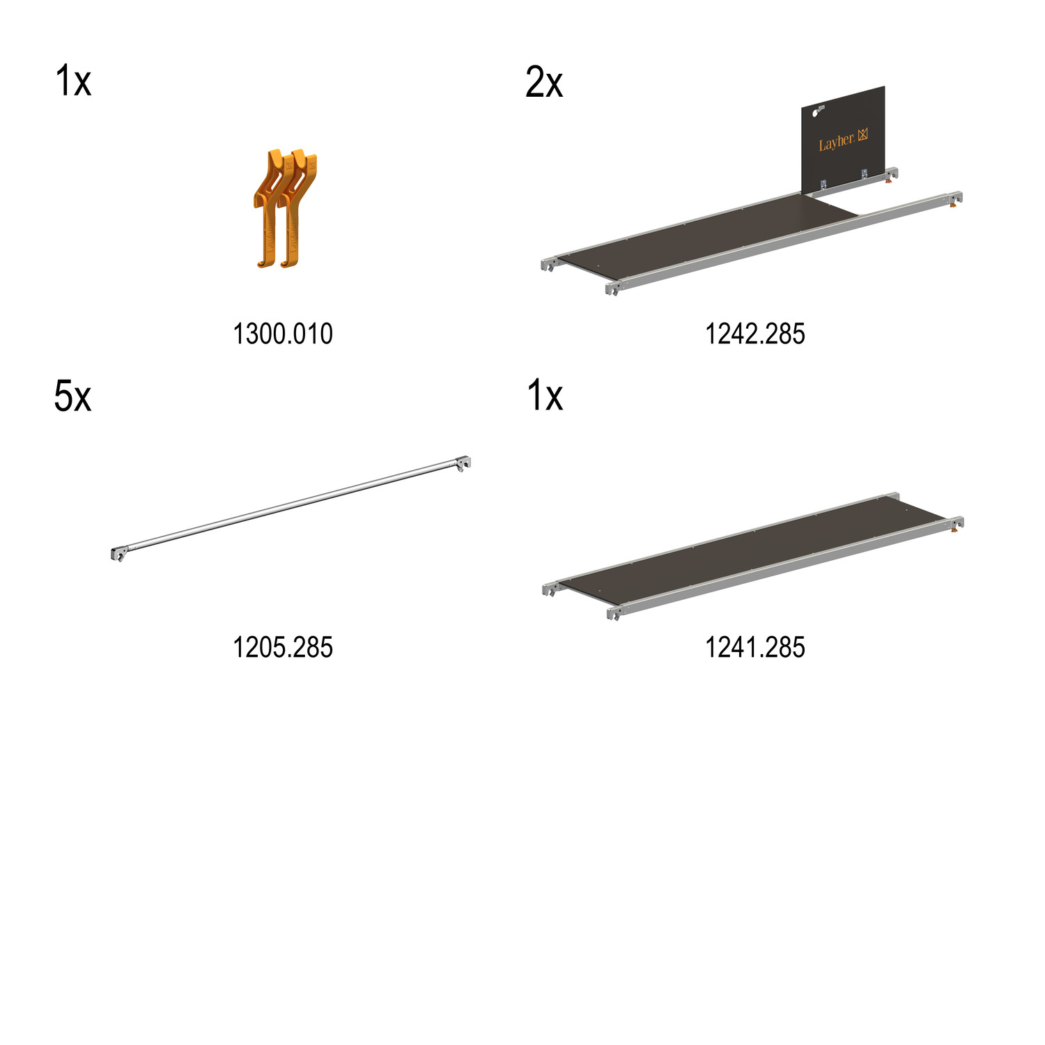 Layher Fahrgerüst Nachrüst-Set 1110 auf 1401110 Typ: 1400009