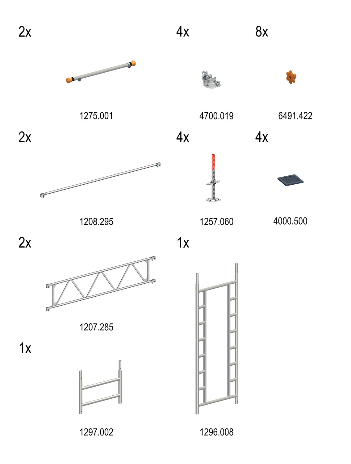 Layher Fahrgerüst Uni Standard P2 mit Treppen-Kit