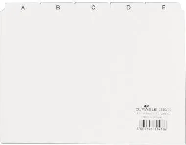 DURABLE Leitregister 365002 DIN A5 quer A-Z Kunststoff weiß
