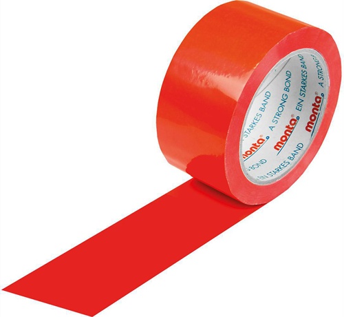 Klebeband monta 250F Breite 50mm Länge 66m Stärke 57µ PVC rot leise MONTA