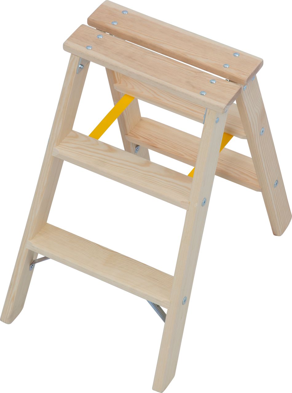 Krause STABILO Stufen/Sprossen-DoppelLeiter Holz