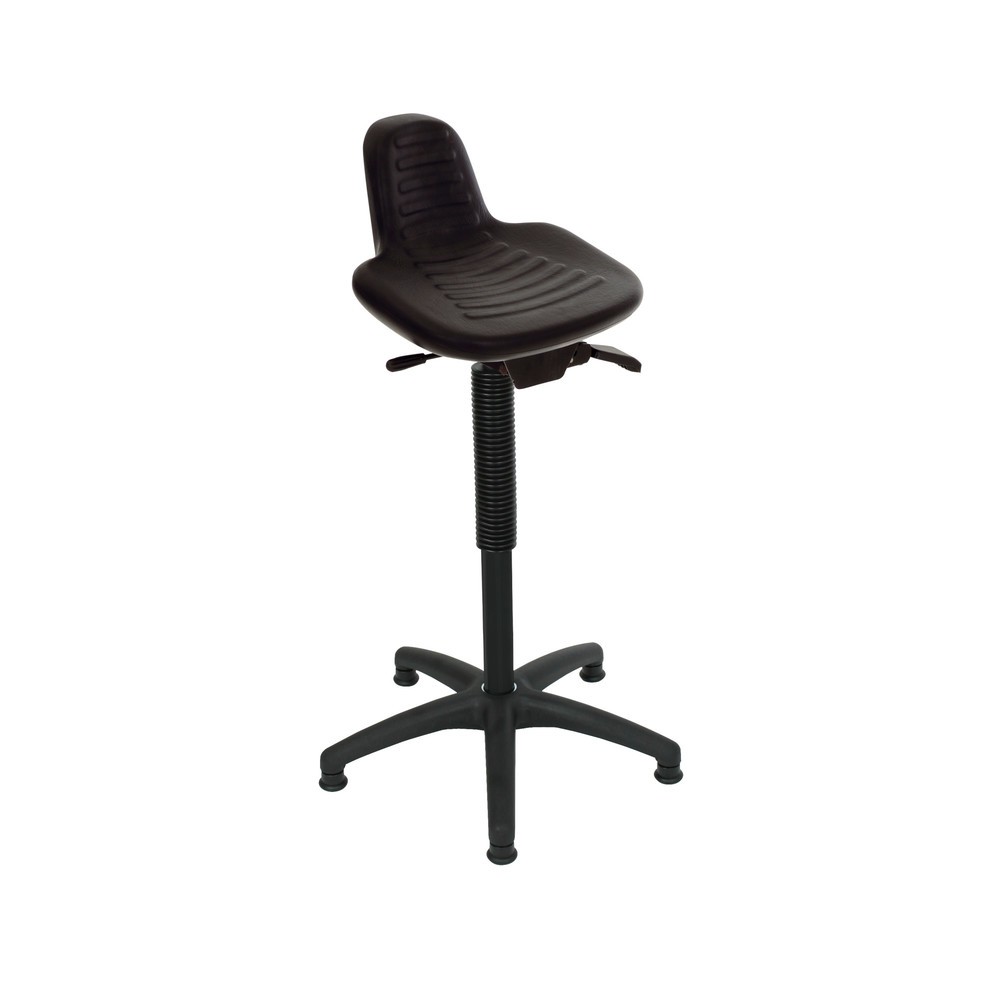 HEMMDAL Stehsitz, PU-Sitz mit Rückenstütze + Tragegriff, Sitzhöhe 580-840 mm