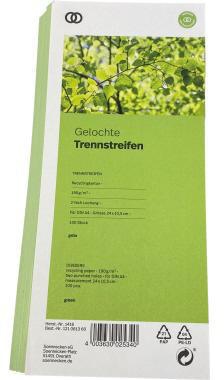Soennecken Trennstreifen oeco 1416 10,5x24cm grün 100St.