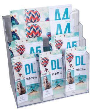 Exacompta Prospekthalter Office 74258D variable Fächer