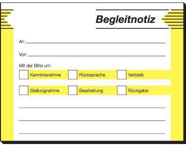 SIGEL Haftformular Begleitnotiz HF142 100x75mm 50Blatt