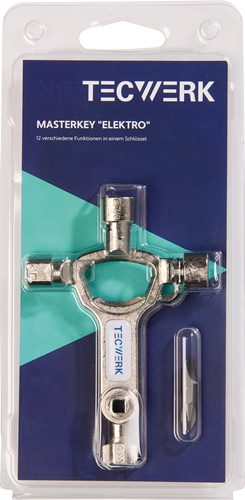 TECWERK Schaltschrankschlüssel 9 Funktionen integr.Flaschenöffner 