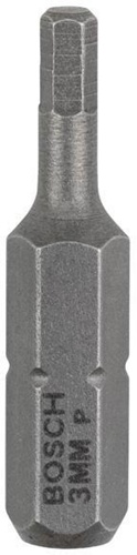 Bosch Schrauberbit Extra-Hart ISO1173 C6.3 HEX 3 L.25mm 1/4Zoll-Außen-6kt 3St.