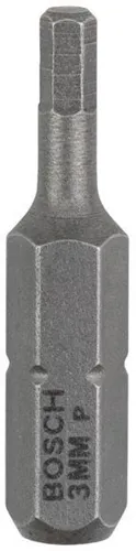 Bosch Schrauberbit Extra-Hart ISO1173 C6.3 HEX 3 L.25mm 1/4Zoll-Außen-6kt 3St.