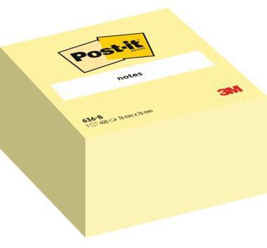 Post-it Haftnotizwürfel 636B 76x45x76mm 450Blatt gelb
