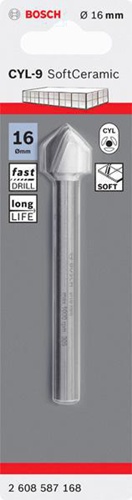 Bosch Fliesenbohrer CYL-9 Ceramic DxL 16x90mm weiß Werkstoff HM