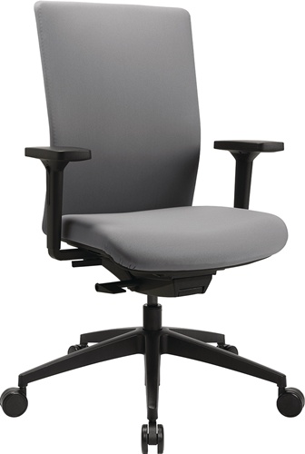 Bürodrehstuhl Synchr.-M.grau 450-570mm m.Lehnen Trgf.110kg TOPSTAR