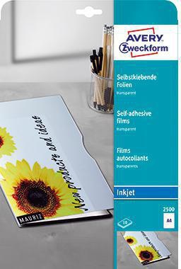 Avery Zweckform Inkjetfolie 2500 DIN A4 transparent 10 St./Pack.