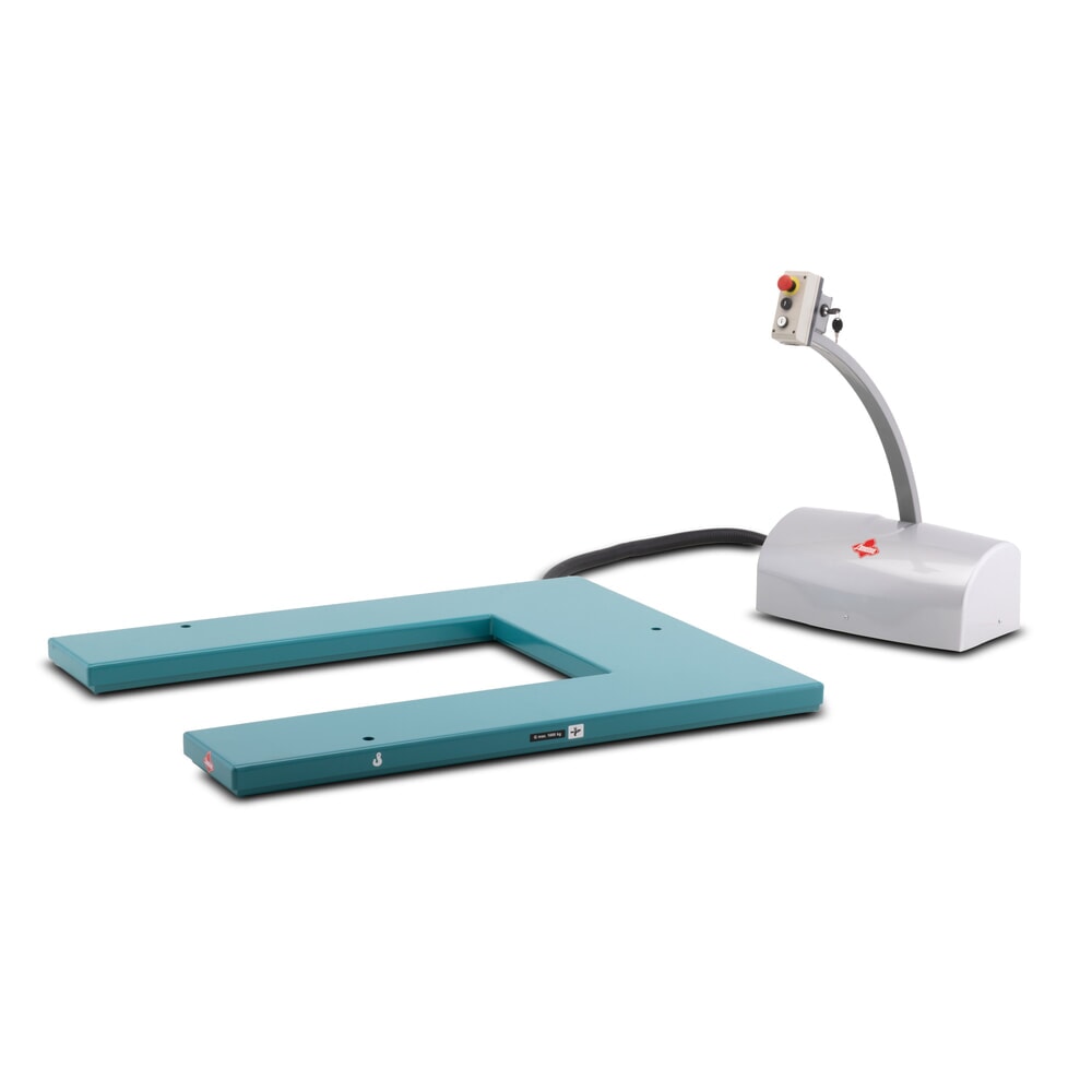 Flach-Scheren-Hubtisch Ameise® SLT 1.0, U-Form, elektrisch, Tragkraft 1.000 kg