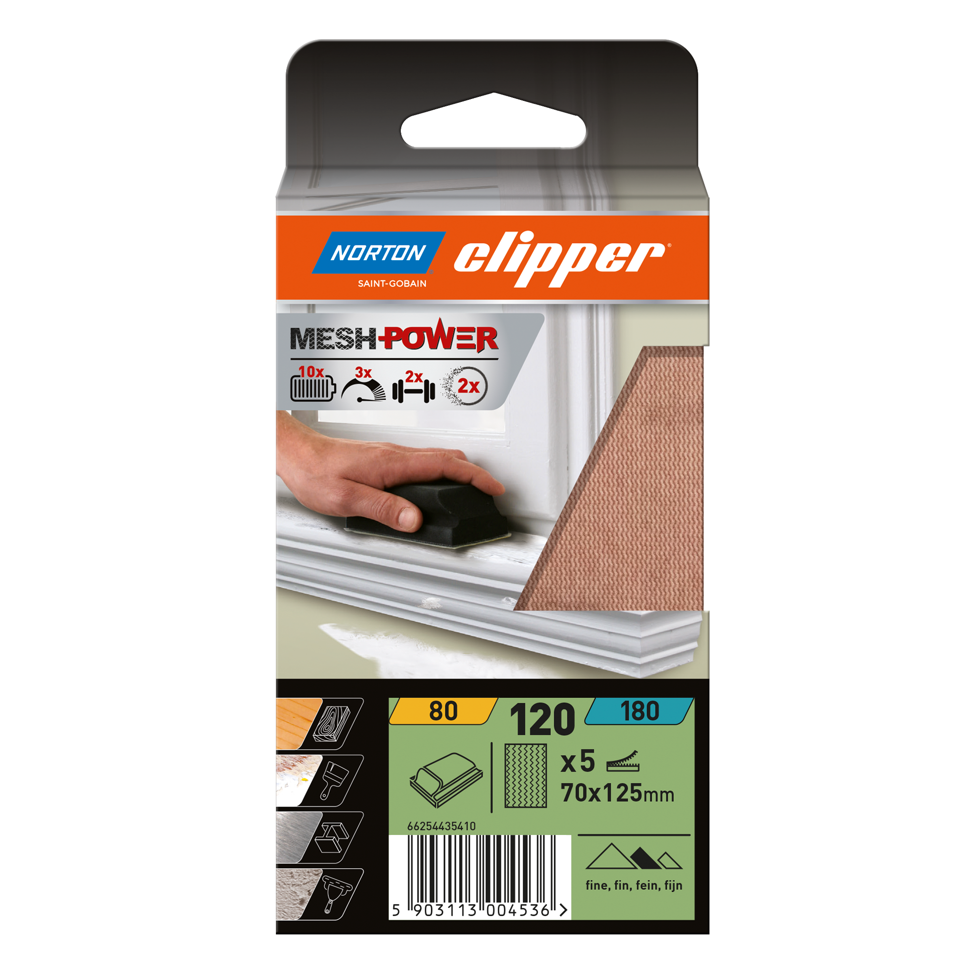 Norton Clipper Schleifblätter Mesh 70x125 P120