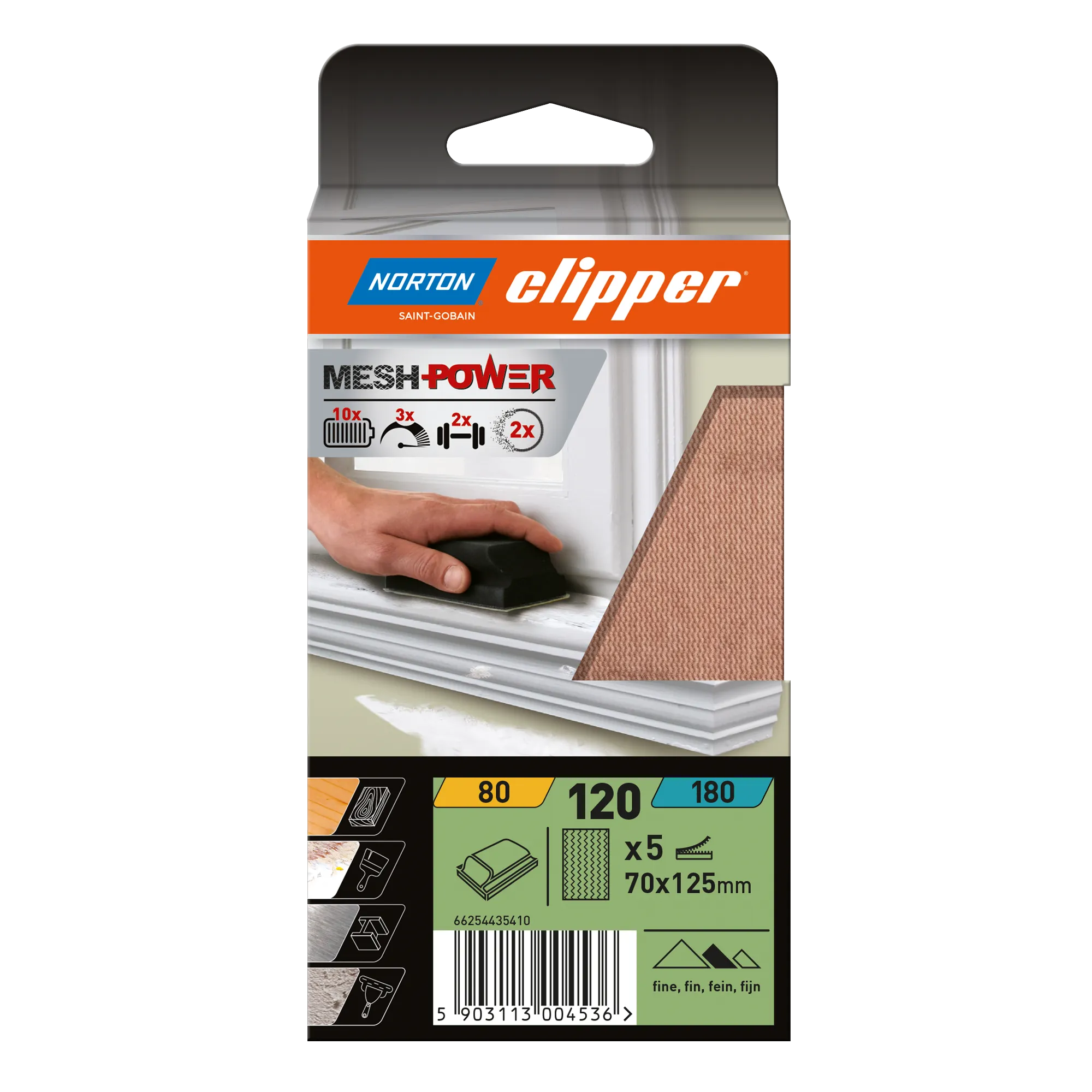 Norton Clipper Schleifblätter Mesh 70x125 P120